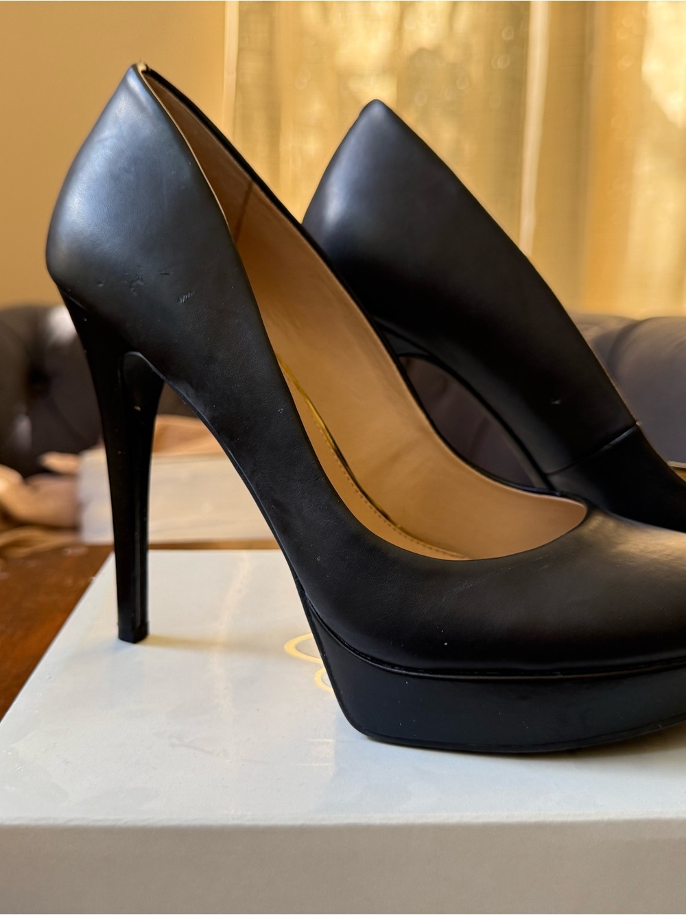 Jessica Simpson Black Platform Stiletto Pumps